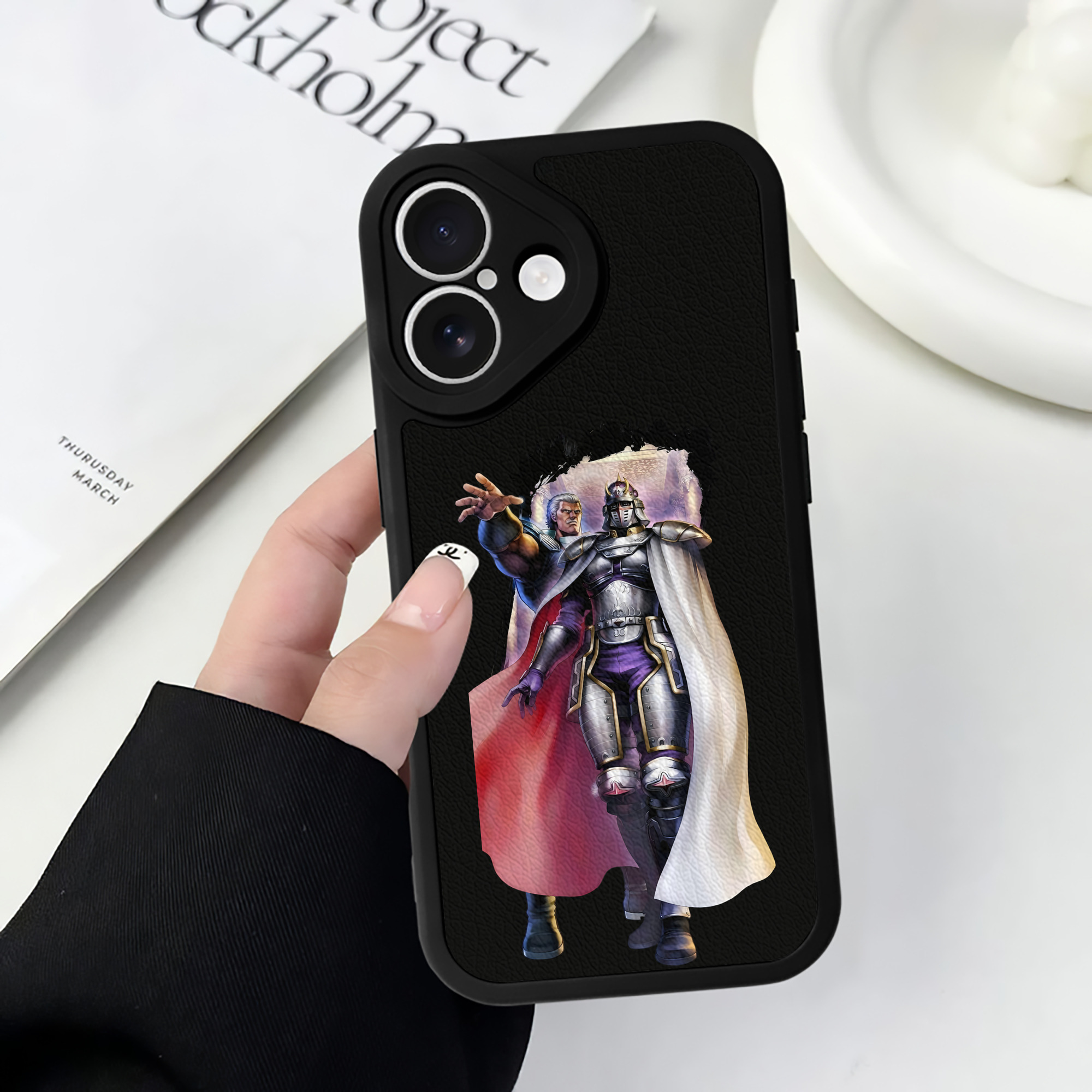 （画像用） 北斗の拳 Fist of the North Star 【iPhone 16シリーズ対応】シリコンスマホケース（レザー調） 材質：シリコン